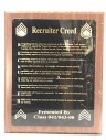 Recruiter Creed Plaque