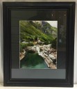Framed Photo Scenic Nature Water Rocks Hills