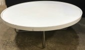 MODERN ROUND WHITE COFFEE TABLE, REMOVEABLE TOPS