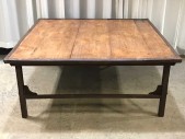 COFFEE TABLE, INDUSTRIAL, RUSTIC, STAGE, PLATFORM, CARNIVAL, REN FAIRE, NON FOLDING