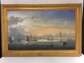 Framed Painting Ships Boats