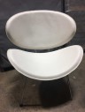 Vintage Leather Clam Shell Chair