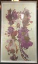 FLORAL FLOWER PAINTING WOOD FRAME WITH GLASS